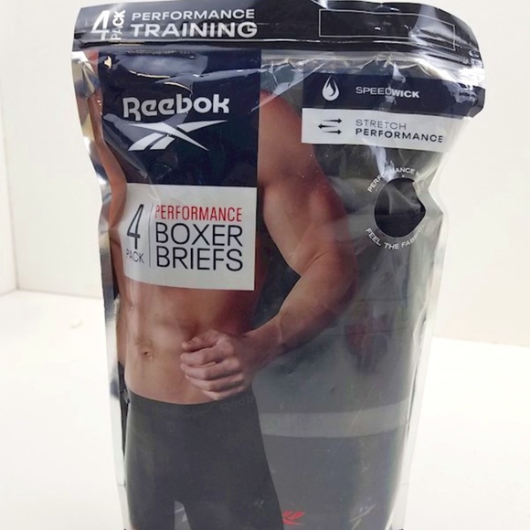 4 Pack Performance Training Men's Reebok Boxers
